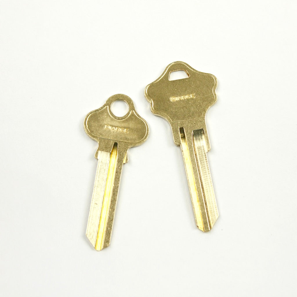 BRASS BLANK KEY 13939 GD(真鍮ブランクキーのペアセット) – DIARGE