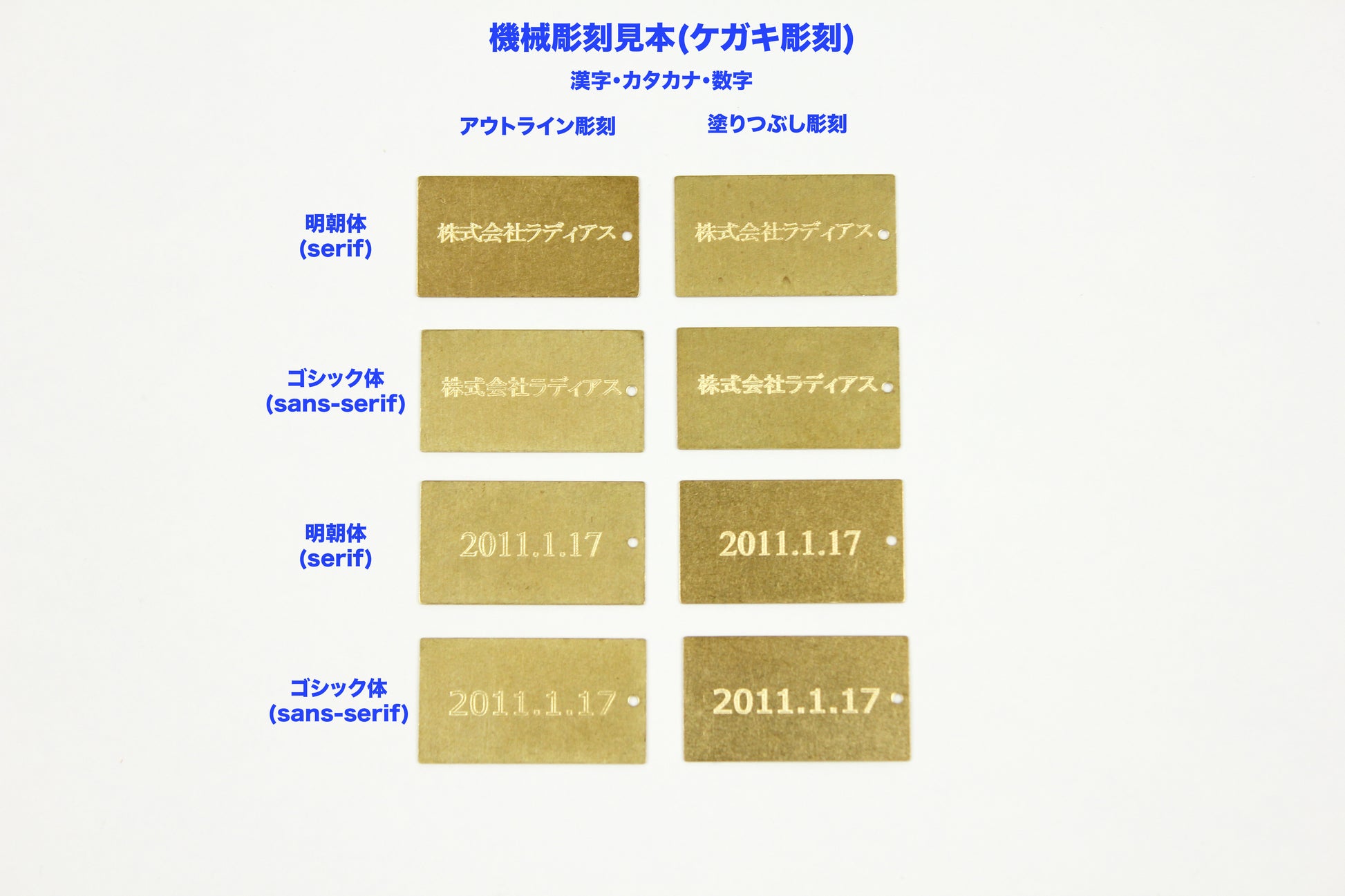 BRASS BLANK KEY 13939 GD(真鍮ブランクキーのペアセット)