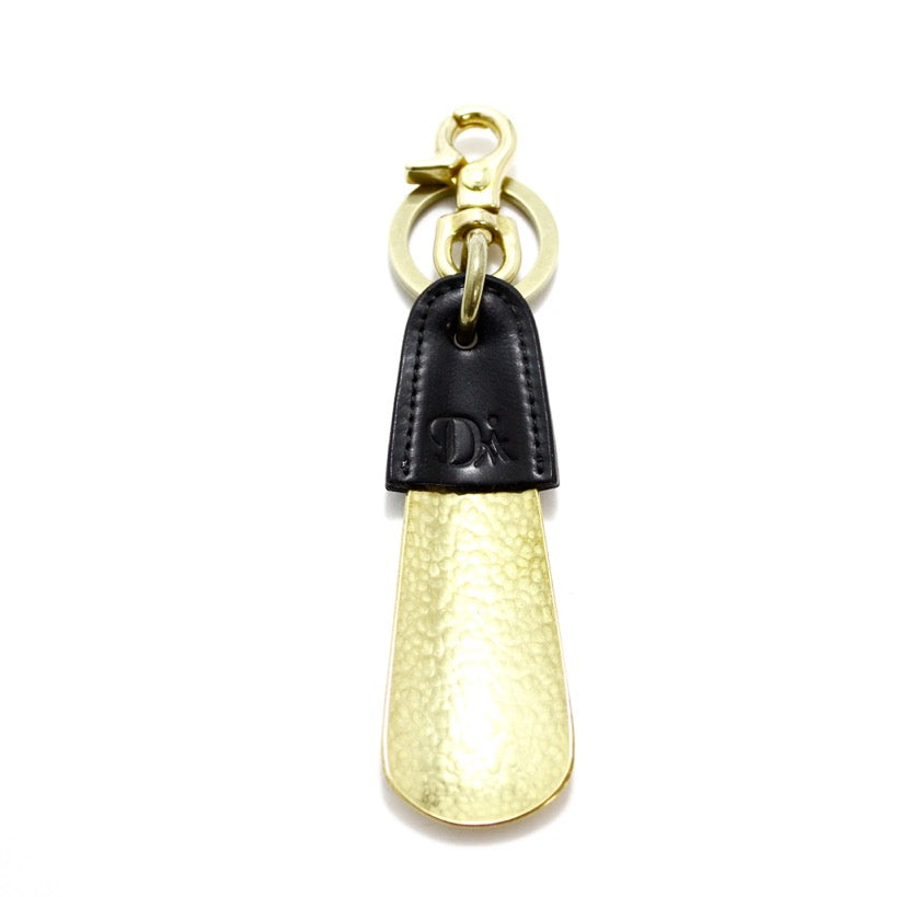 BRASS & LEATHER BOTTLE CHASING SHOEHORN 13303 (真鍮&革の靴べら