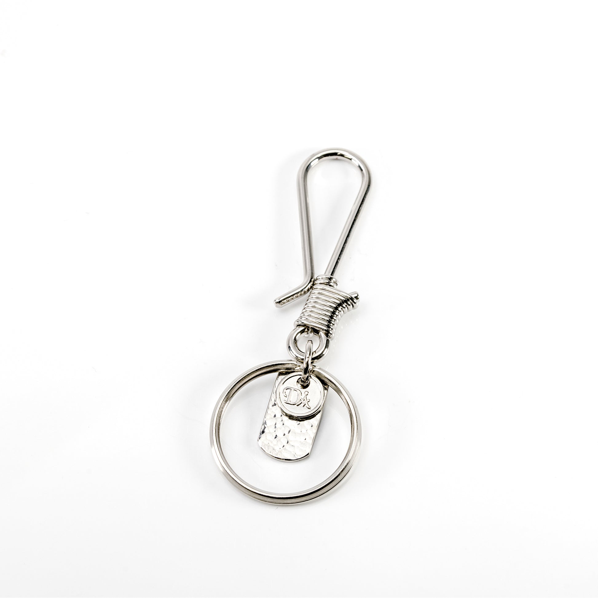 HOOK CHASING PLATE KEYRING 13316 SV (フック打ち出しプレートキーリング)