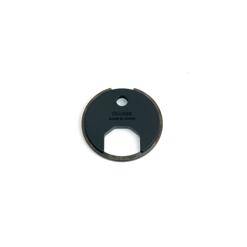BRASS CIRCLE KEYRING 13324 BLK (真鍮サークルキーリング)