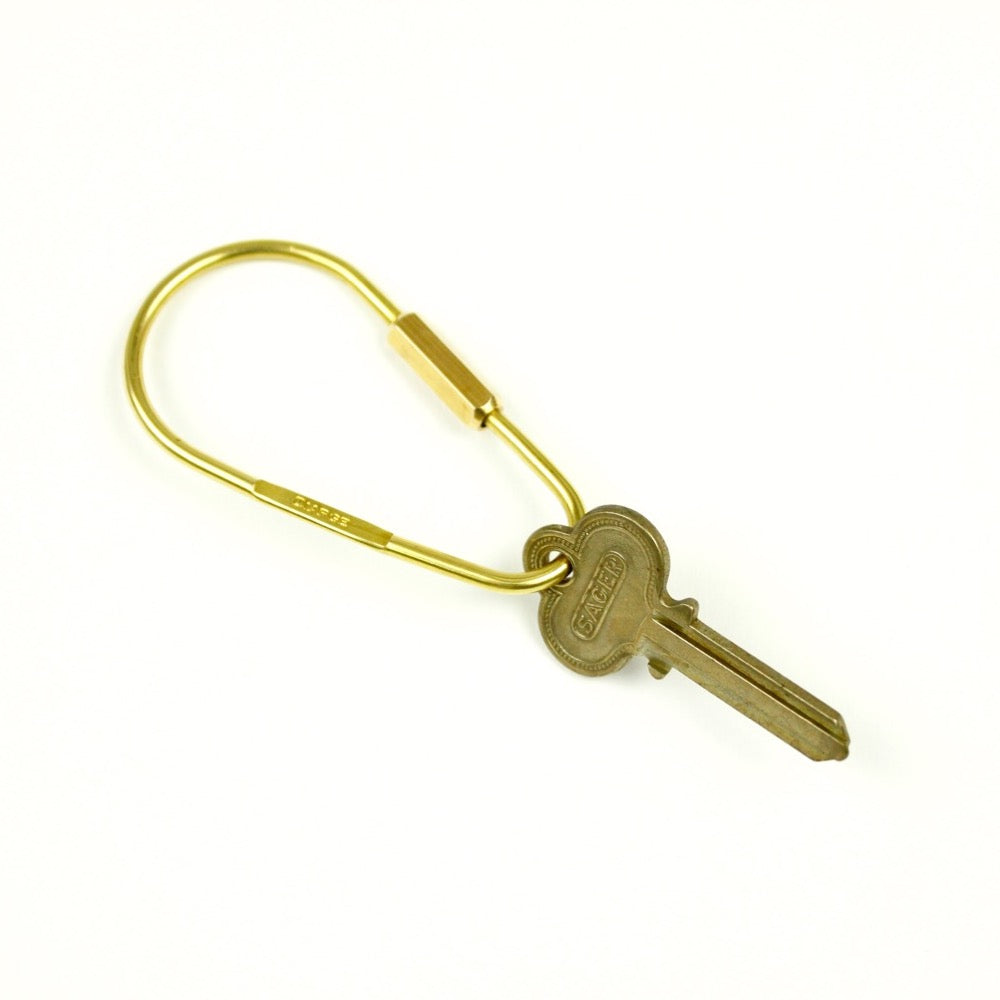 DROP KARABINER KEYRING 13328 GD (ドロップ型カラビナキーリング)