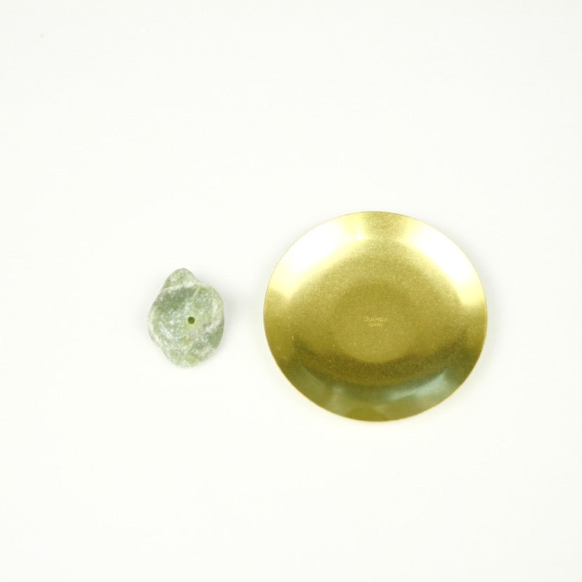 BRASS &amp; STONE INCENSE STAND(Small) 13918