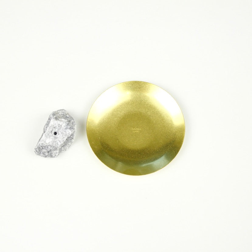 BRASS &amp; STONE INCENSE STAND(Small) 13918