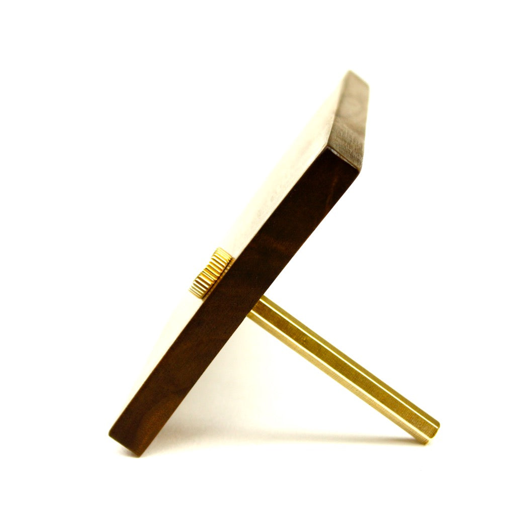 DESKTOP CARD HOLDER 13921( ウォルナットと真鍮の卓上カードホルダー