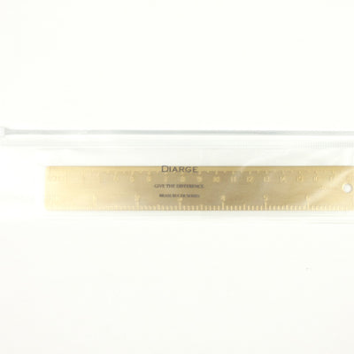 BRASS DOUBLE STRAIGHT RULER(18cm)13923 GD (真鍮直線定規)