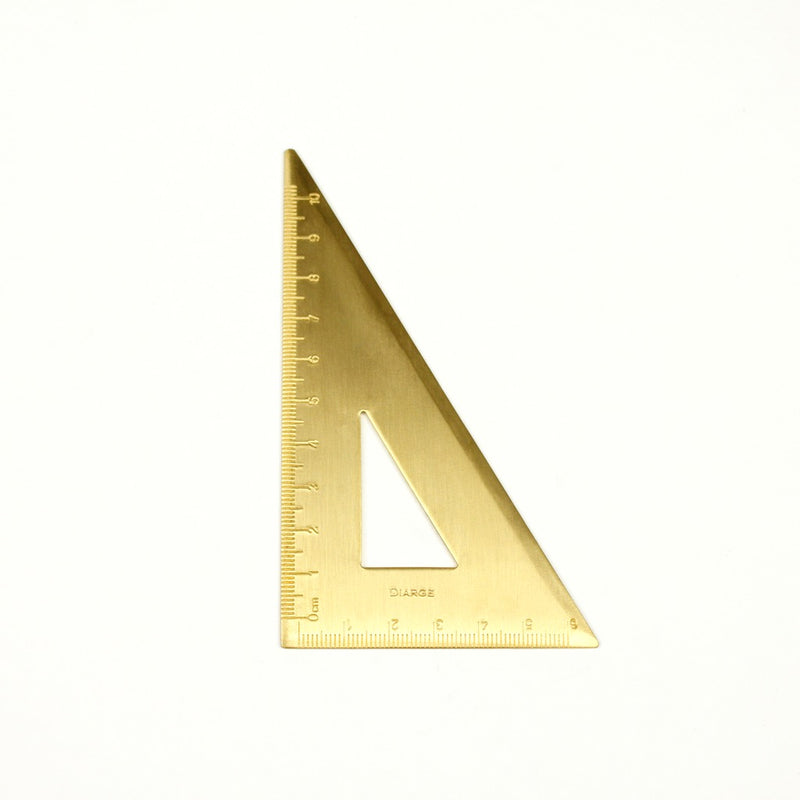 BRASS TRIANGLE RULER 13924 GD (真鍮三角定規)