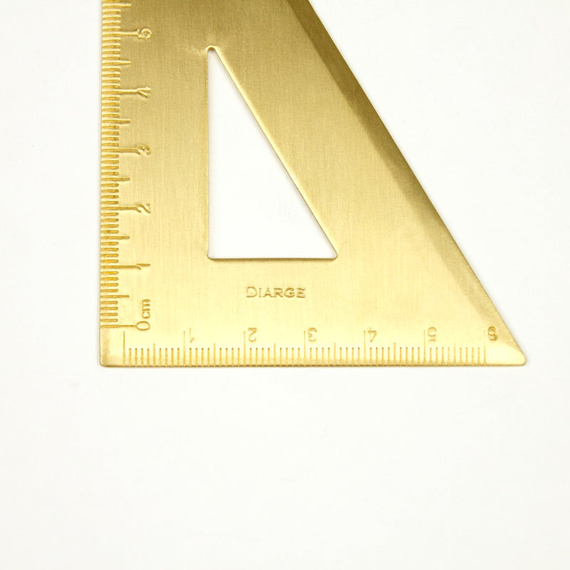 BRASS TRIANGLE RULER 13924 GD (真鍮三角定規)