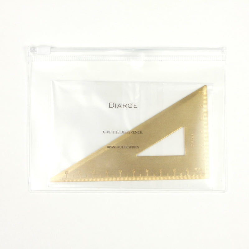 BRASS TRIANGLE RULER 13924 GD (真鍮三角定規)