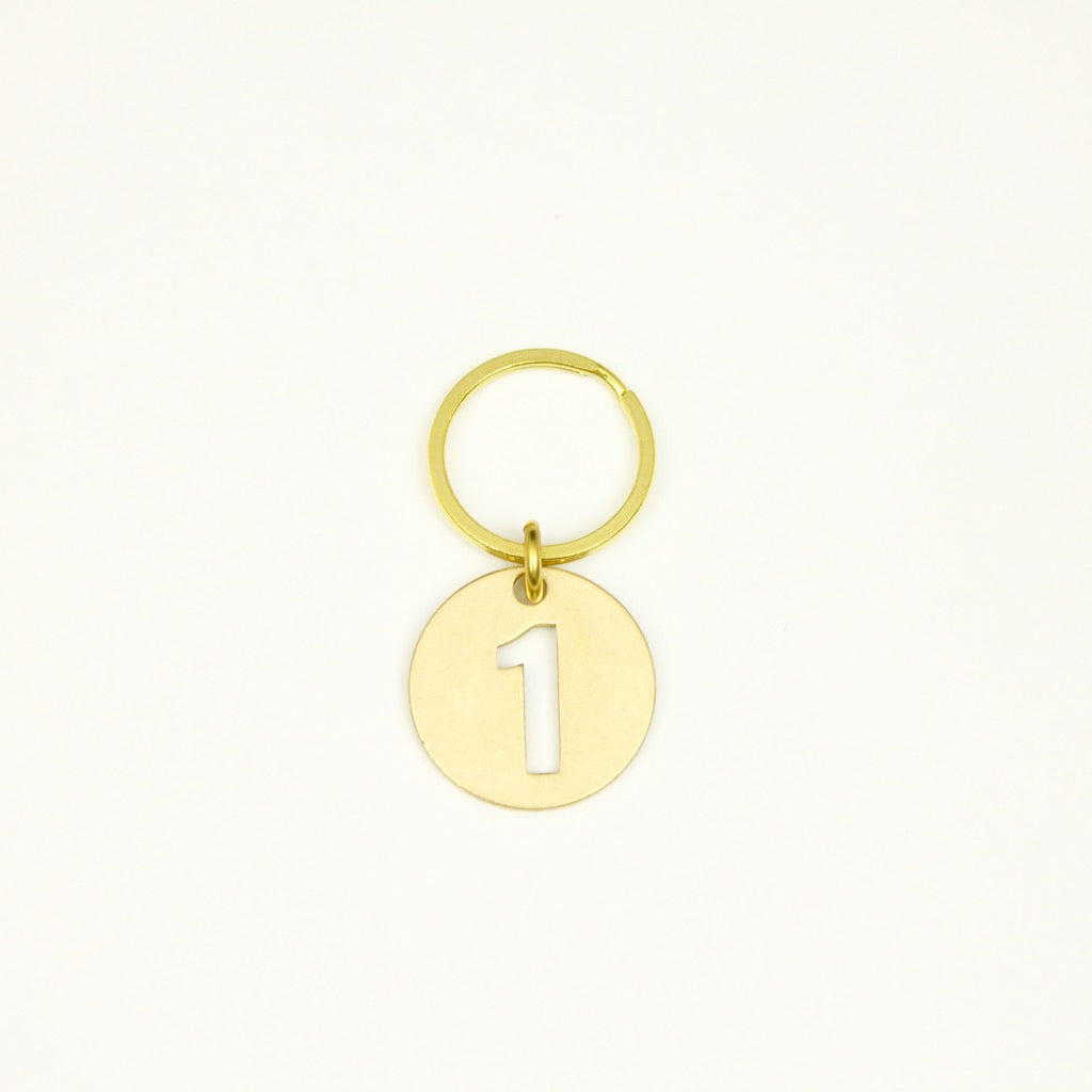 【オンラインストア限定】BRASS NUMBER KEYRING 13926A GD (真鍮製ナンバーキーリング)