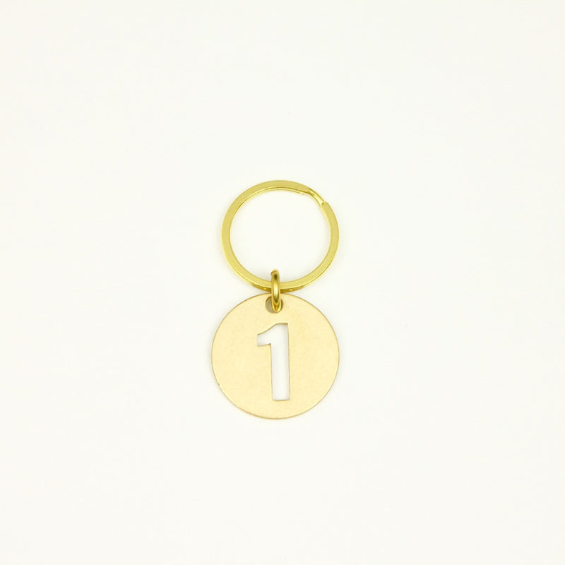 【オンラインストア限定】BRASS NUMBER KEYRING 13926A GD (真鍮製ナンバーキーリング)