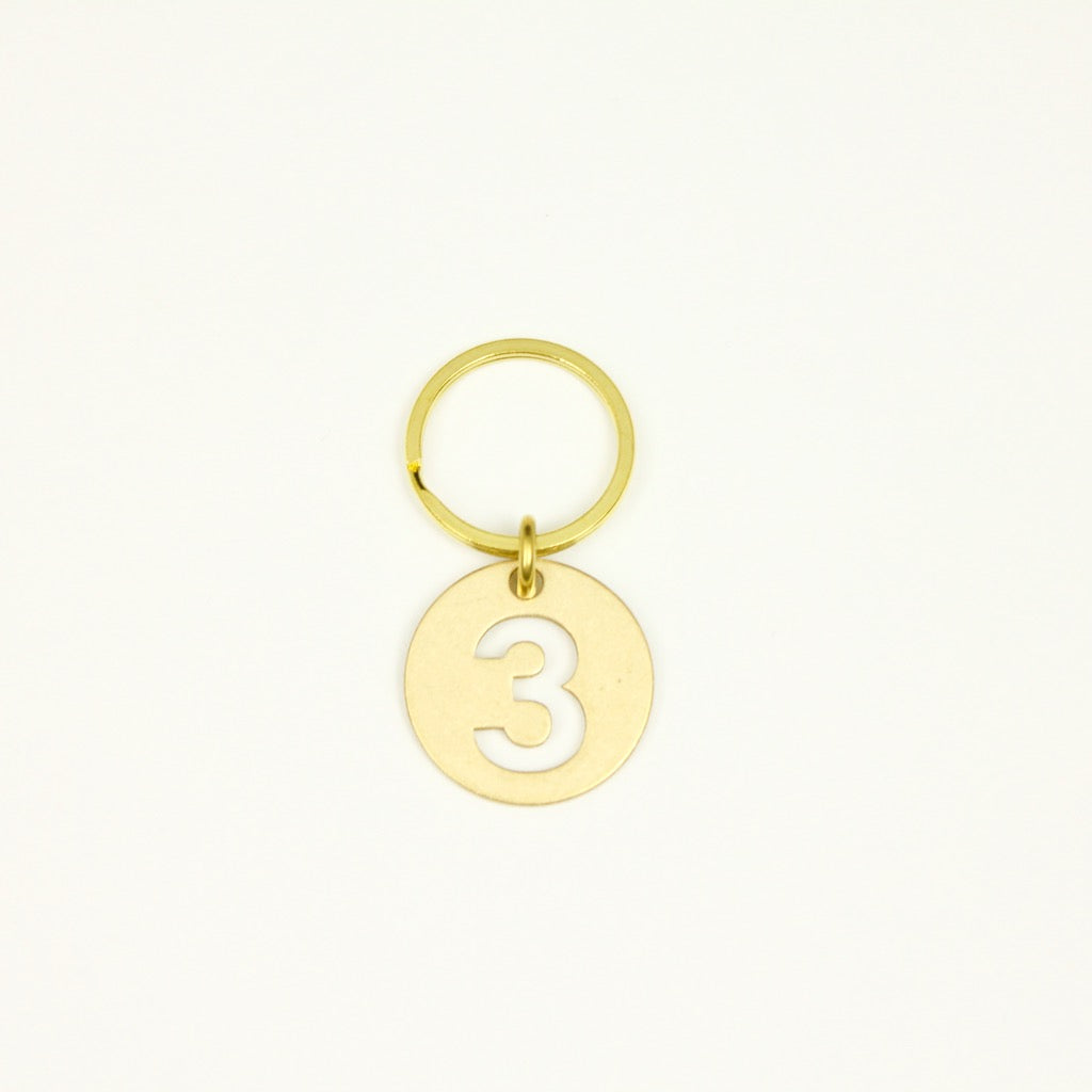 【オンラインストア限定】BRASS NUMBER KEYRING 13926A GD (真鍮製ナンバーキーリング)