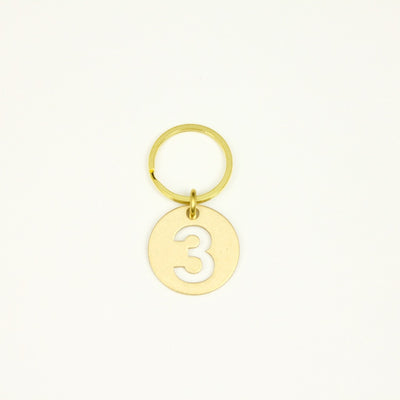 【オンラインストア限定】BRASS NUMBER KEYRING 13926A GD (真鍮製ナンバーキーリング)