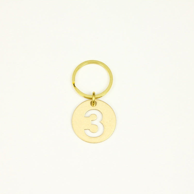【オンラインストア限定】BRASS NUMBER KEYRING 13926A GD (真鍮製ナンバーキーリング)