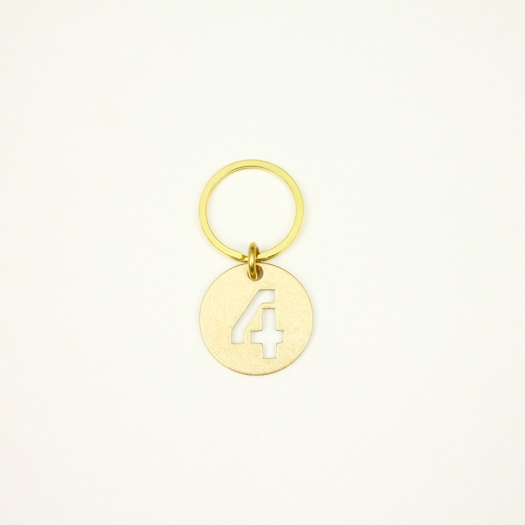 【オンラインストア限定】BRASS NUMBER KEYRING 13926A GD (真鍮製ナンバーキーリング)