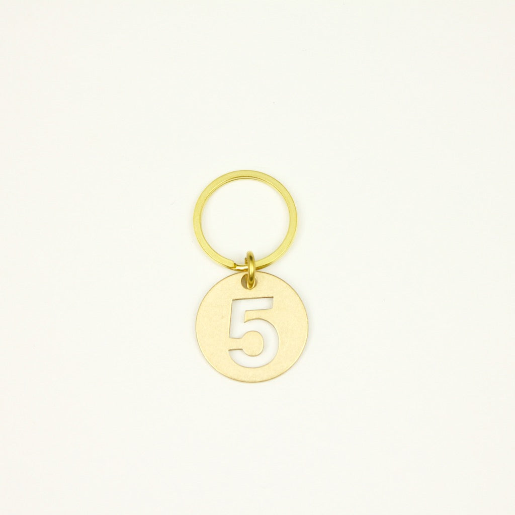 【オンラインストア限定】BRASS NUMBER KEYRING 13926A GD (真鍮製ナンバーキーリング)