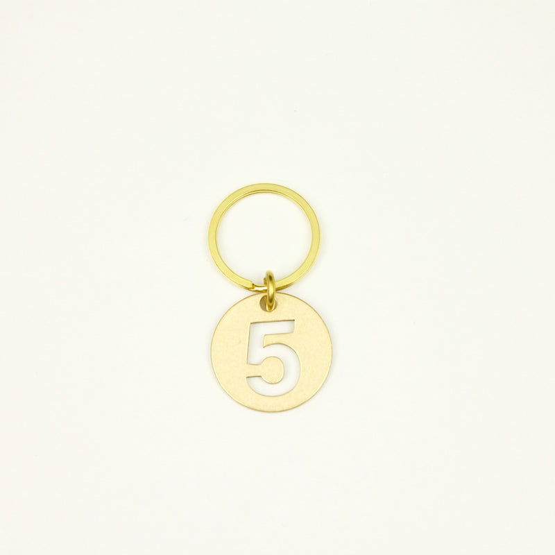 【オンラインストア限定】BRASS NUMBER KEYRING 13926A GD (真鍮製ナンバーキーリング)