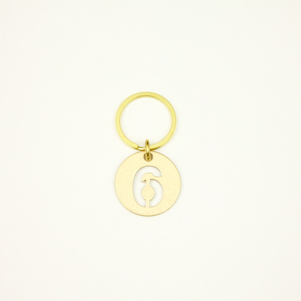 【オンラインストア限定】BRASS NUMBER KEYRING 13926A GD (真鍮製ナンバーキーリング)