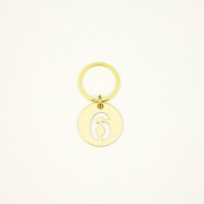 【オンラインストア限定】BRASS NUMBER KEYRING 13926A GD (真鍮製ナンバーキーリング)