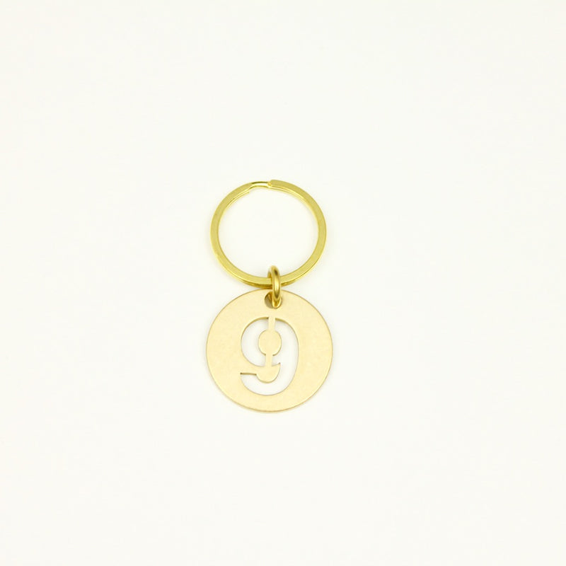 【オンラインストア限定】BRASS NUMBER KEYRING 13926A GD (真鍮製ナンバーキーリング)