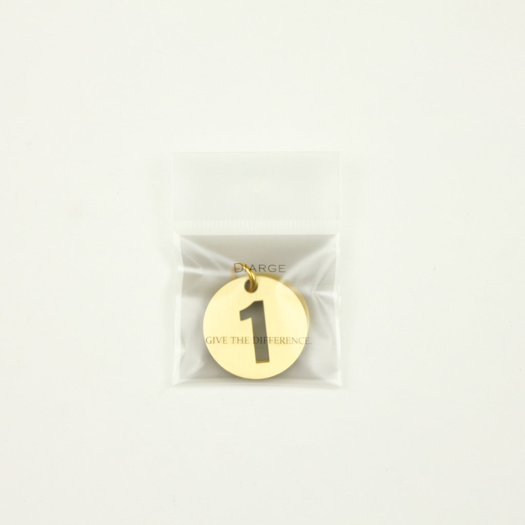 BRASS NUMBER KEYRING 13926 GD (真鍮製ナンバーキーリング)