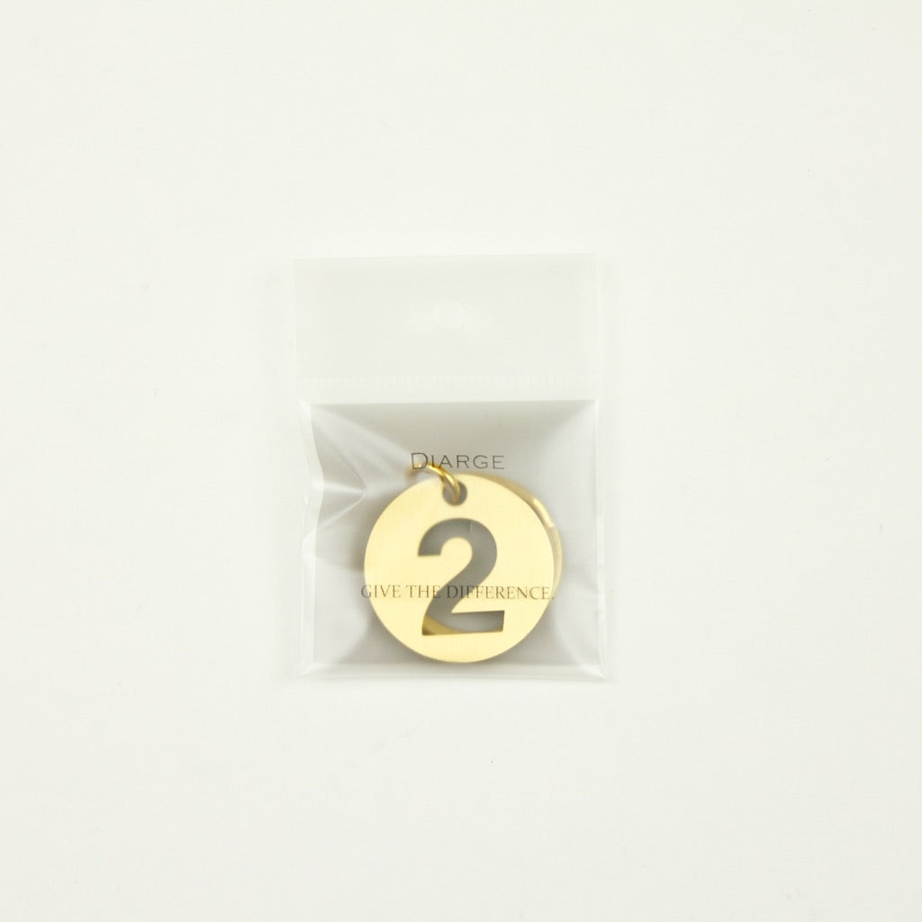 BRASS NUMBER KEYRING 13926 GD (真鍮製ナンバーキーリング)