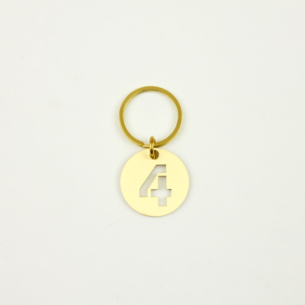 BRASS NUMBER KEYRING 13926 GD (真鍮製ナンバーキーリング)