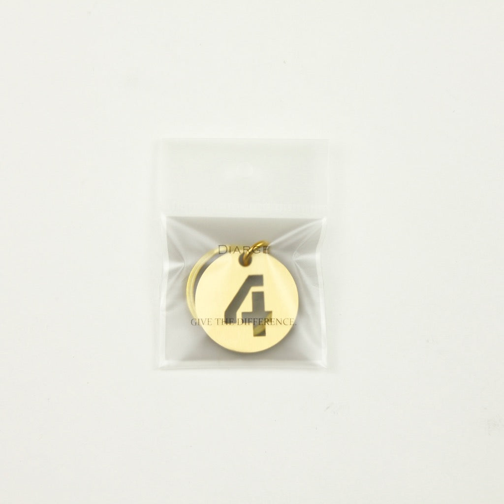 BRASS NUMBER KEYRING 13926 GD (真鍮製ナンバーキーリング)