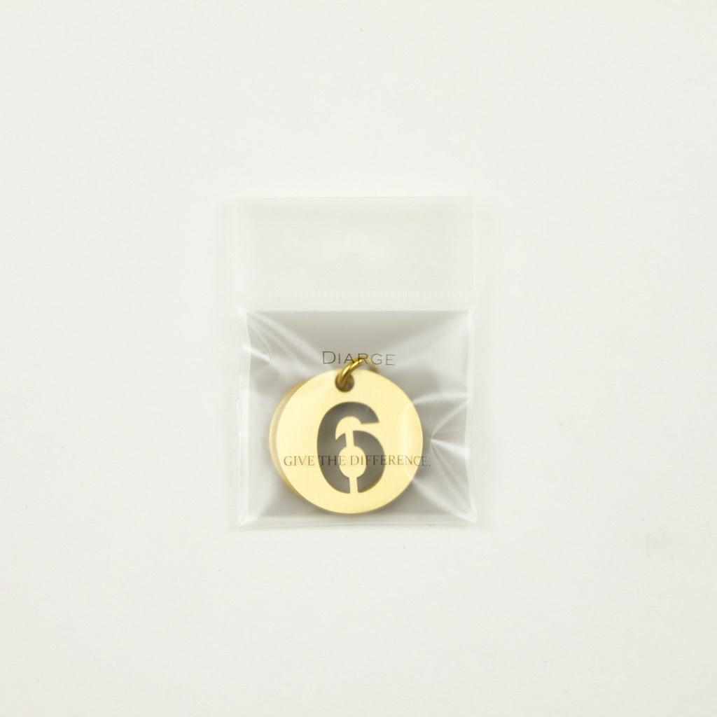 BRASS NUMBER KEYRING 13926 GD (真鍮製ナンバーキーリング)
