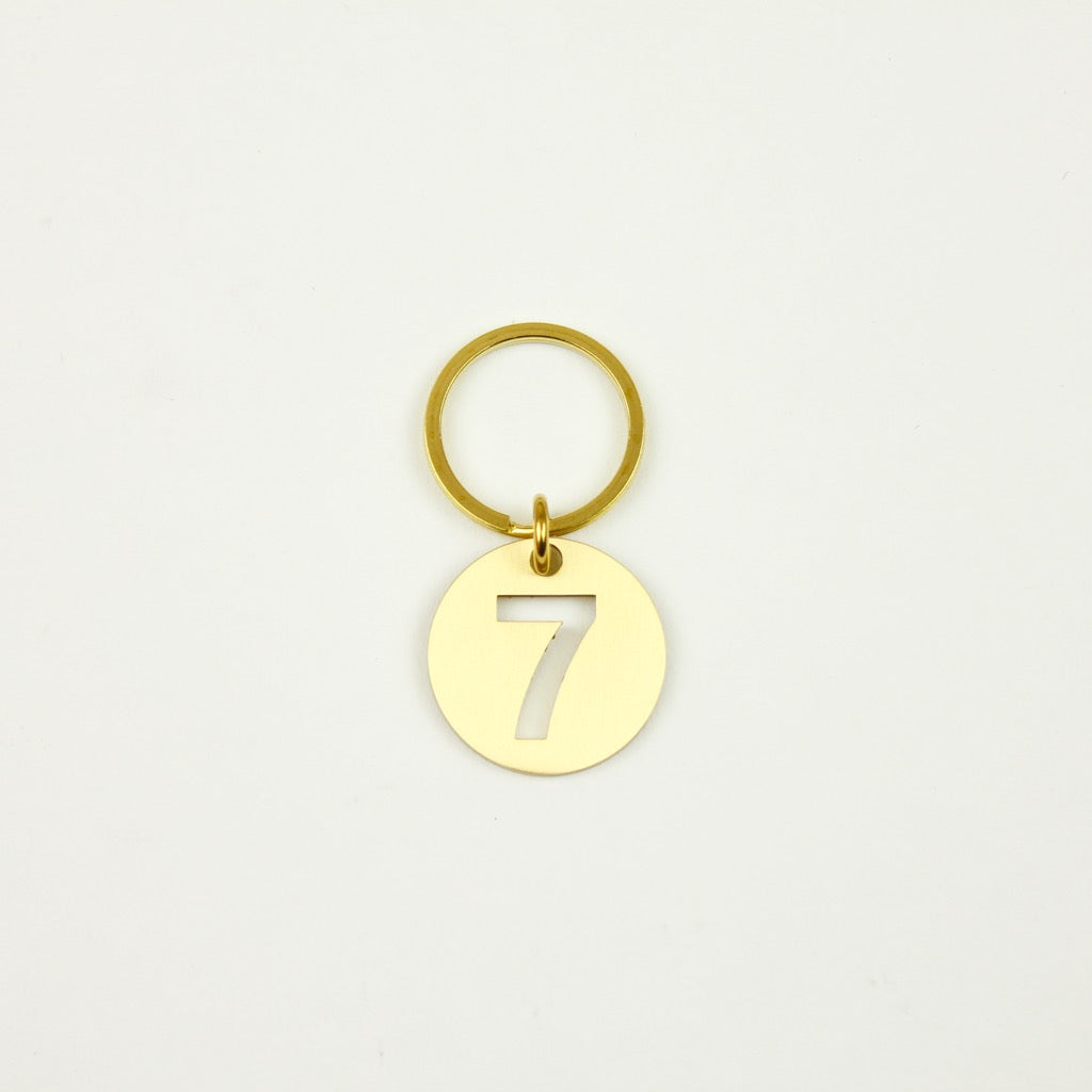 BRASS NUMBER KEYRING 13926 GD (真鍮製ナンバーキーリング)