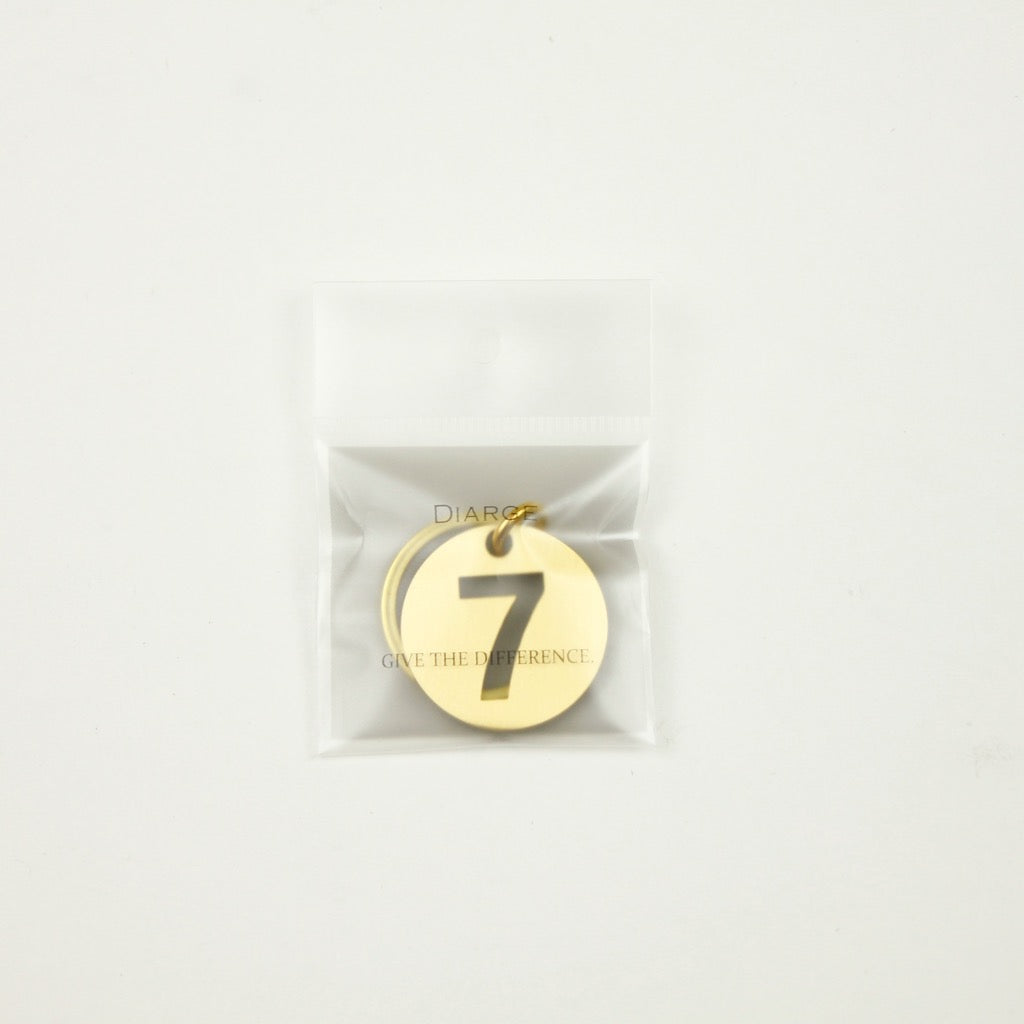BRASS NUMBER KEYRING 13926 GD (真鍮製ナンバーキーリング)