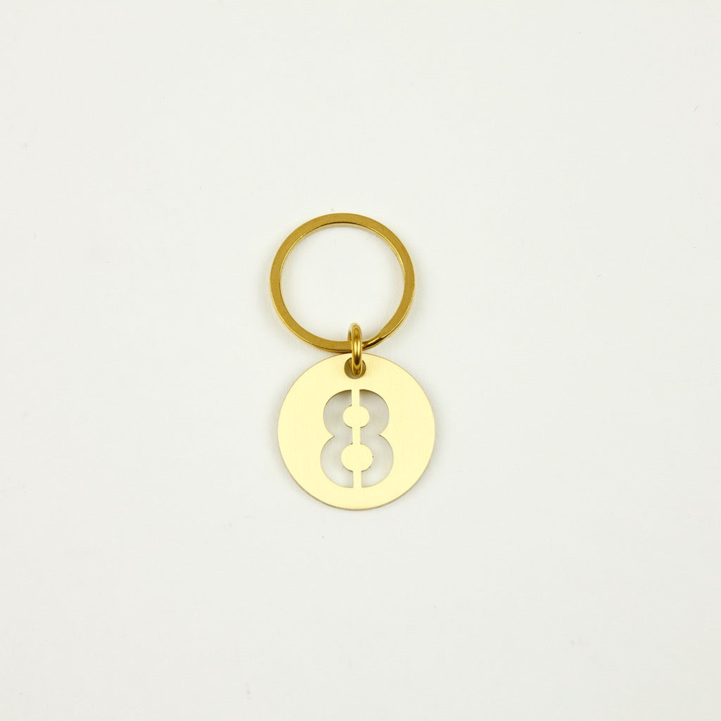 BRASS NUMBER KEYRING 13926 GD (真鍮製ナンバーキーリング)