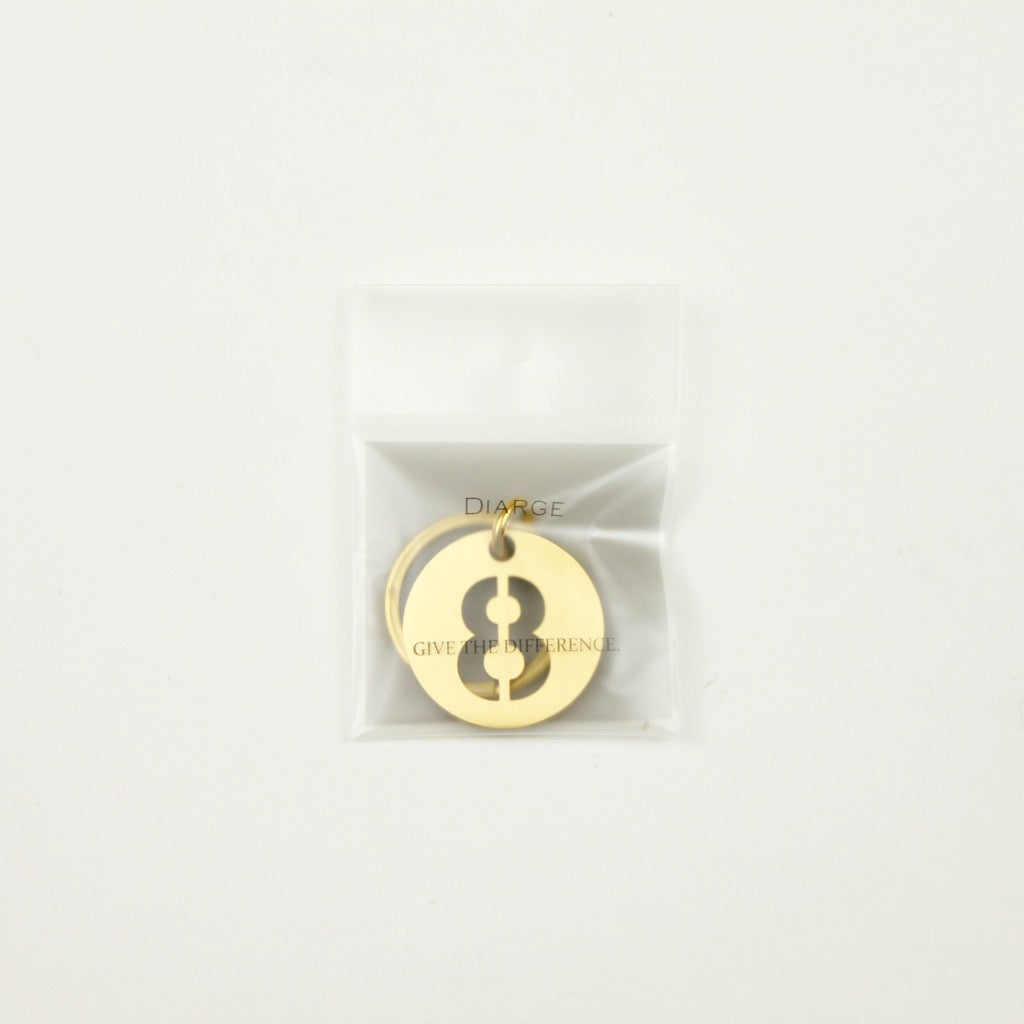 BRASS NUMBER KEYRING 13926 GD (真鍮製ナンバーキーリング)