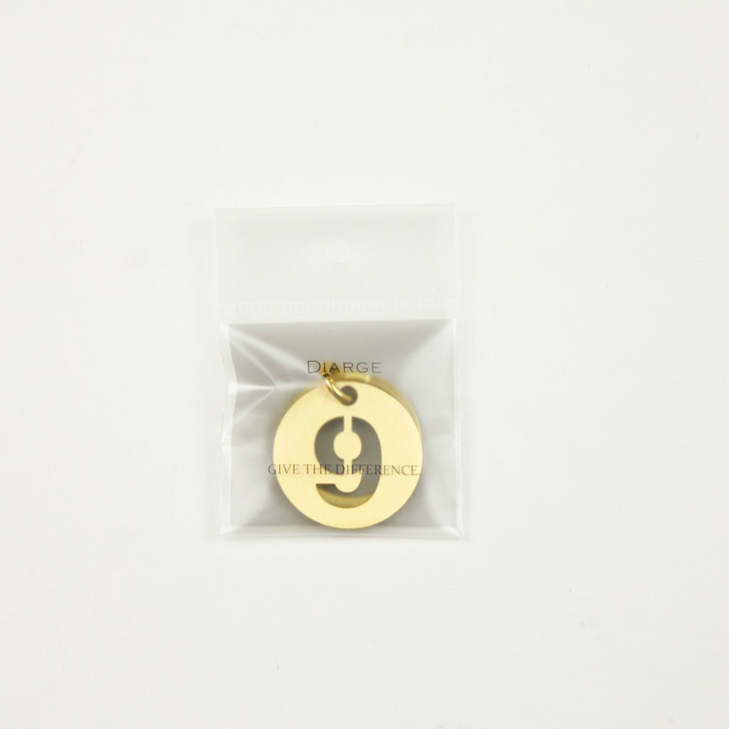 BRASS NUMBER KEYRING 13926 GD (真鍮製ナンバーキーリング)