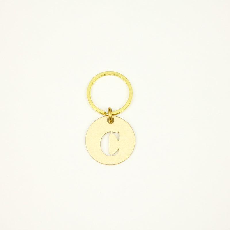 【オンラインストア限定】BRASS ALPHABET KEYRING 13927A GD (真鍮製アルファベットキーリング)