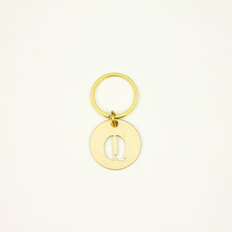 【オンラインストア限定】BRASS ALPHABET KEYRING 13927A GD (真鍮製アルファベットキーリング)