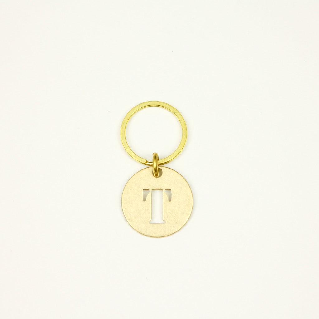 【オンラインストア限定】BRASS ALPHABET KEYRING 13927A GD (真鍮製アルファベットキーリング)