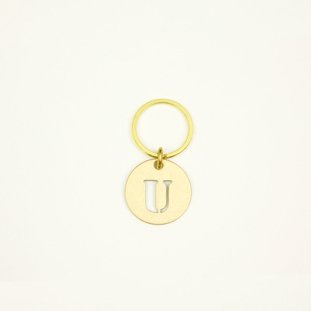 【オンラインストア限定】BRASS ALPHABET KEYRING 13927A GD (真鍮製アルファベットキーリング)
