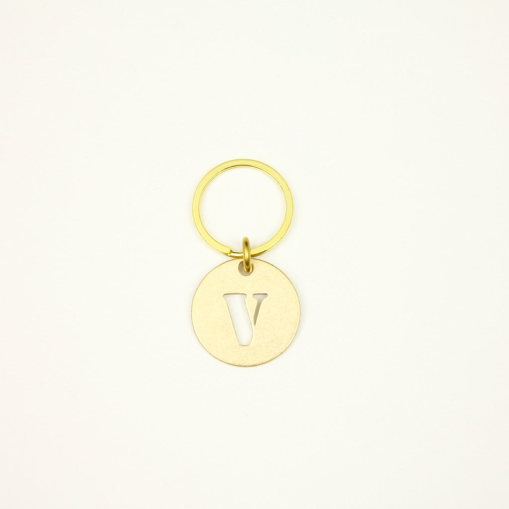【オンラインストア限定】BRASS ALPHABET KEYRING 13927A GD (真鍮製アルファベットキーリング)