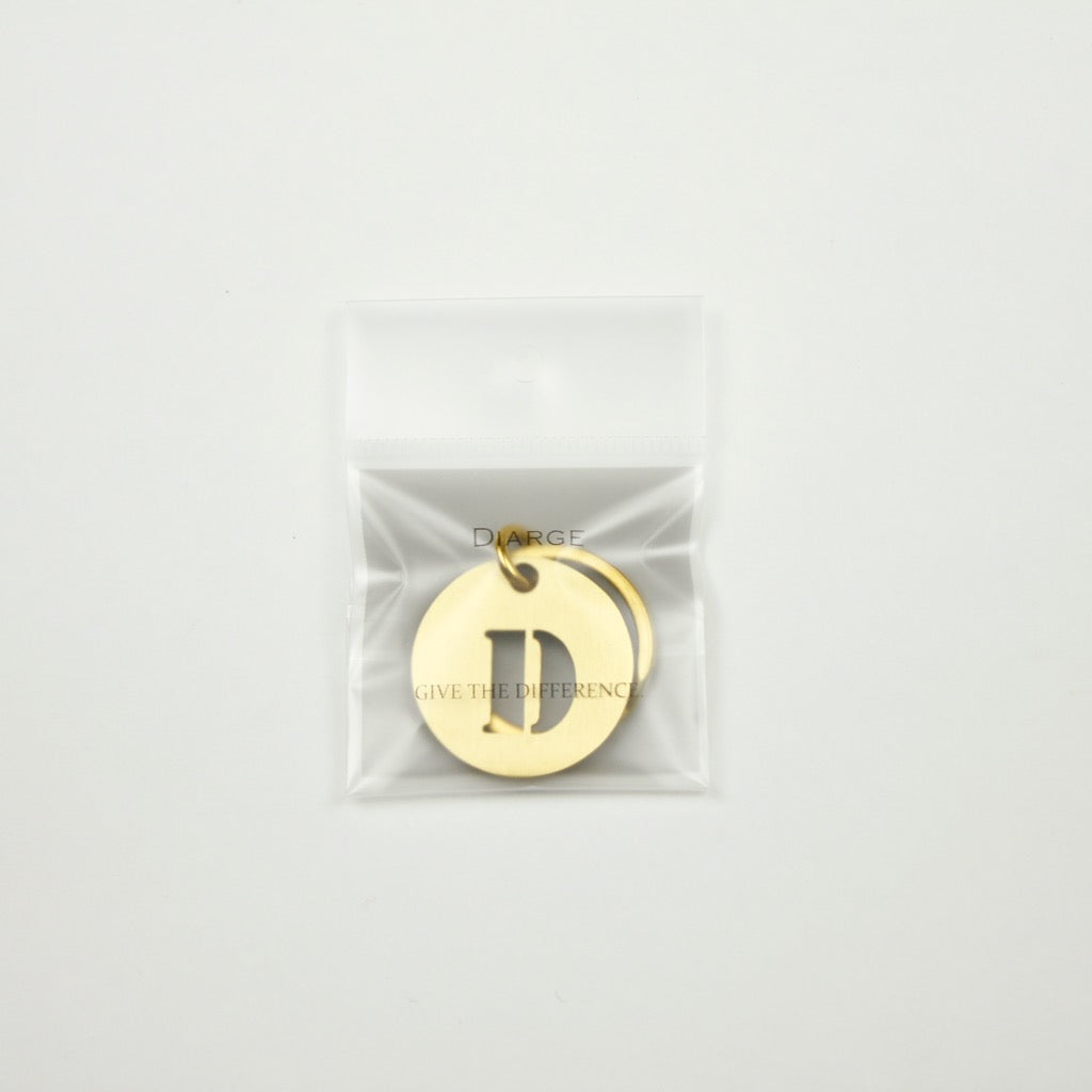 BRASS ALPHABET KEYRING 13927 GD (真鍮製アルファベットキーリング)
