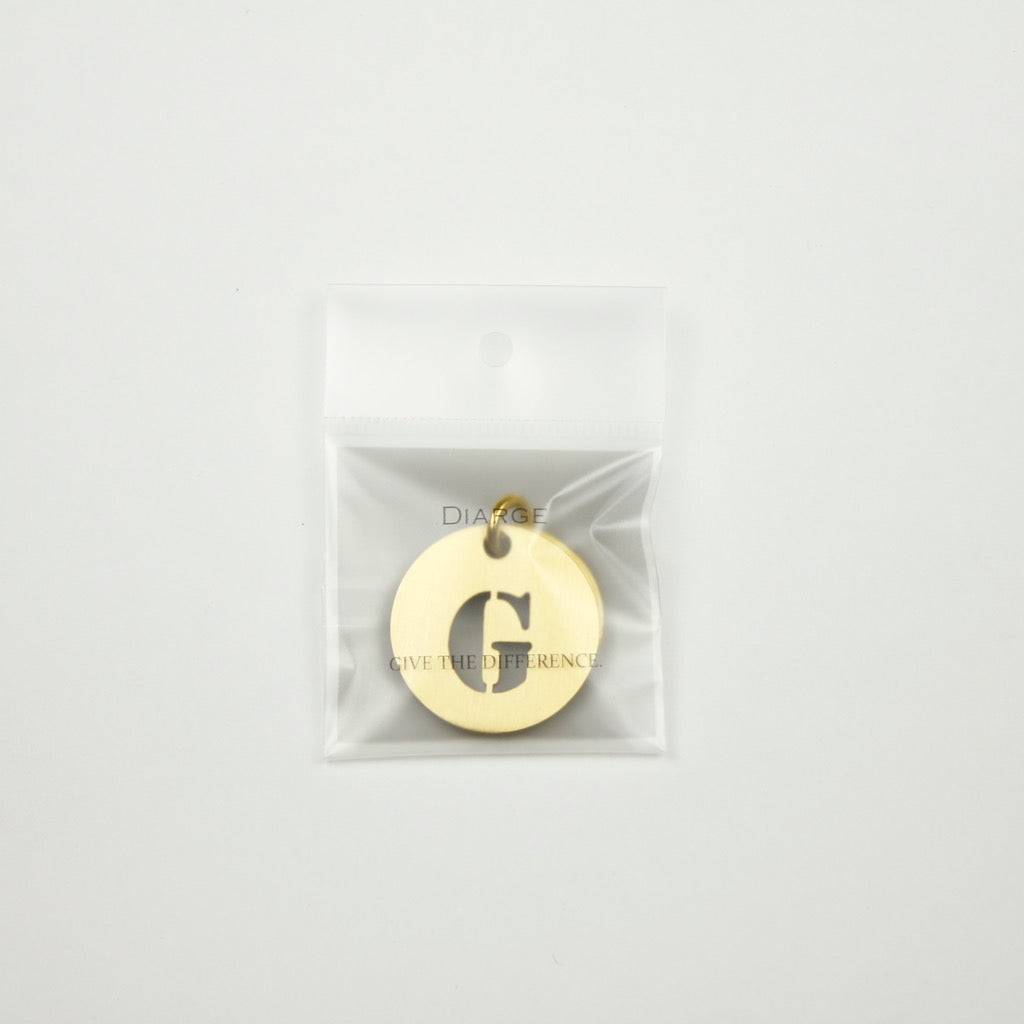 BRASS ALPHABET KEYRING 13927 GD (真鍮製アルファベットキーリング)