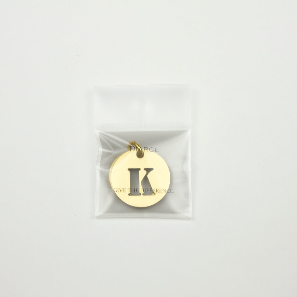 BRASS ALPHABET KEYRING 13927 GD (真鍮製アルファベットキーリング)
