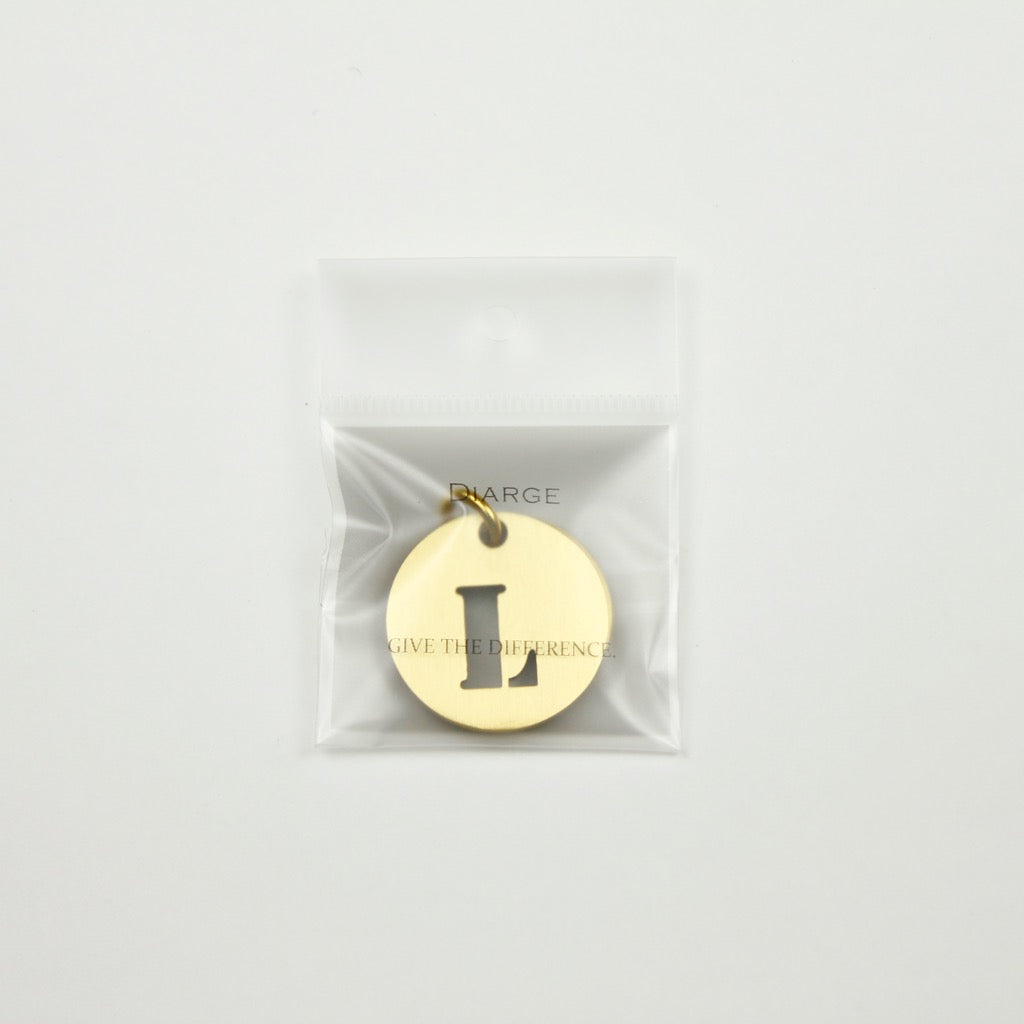 BRASS ALPHABET KEYRING 13927 GD (真鍮製アルファベットキーリング)