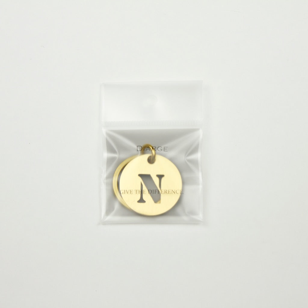 BRASS ALPHABET KEYRING 13927 GD (真鍮製アルファベットキーリング)