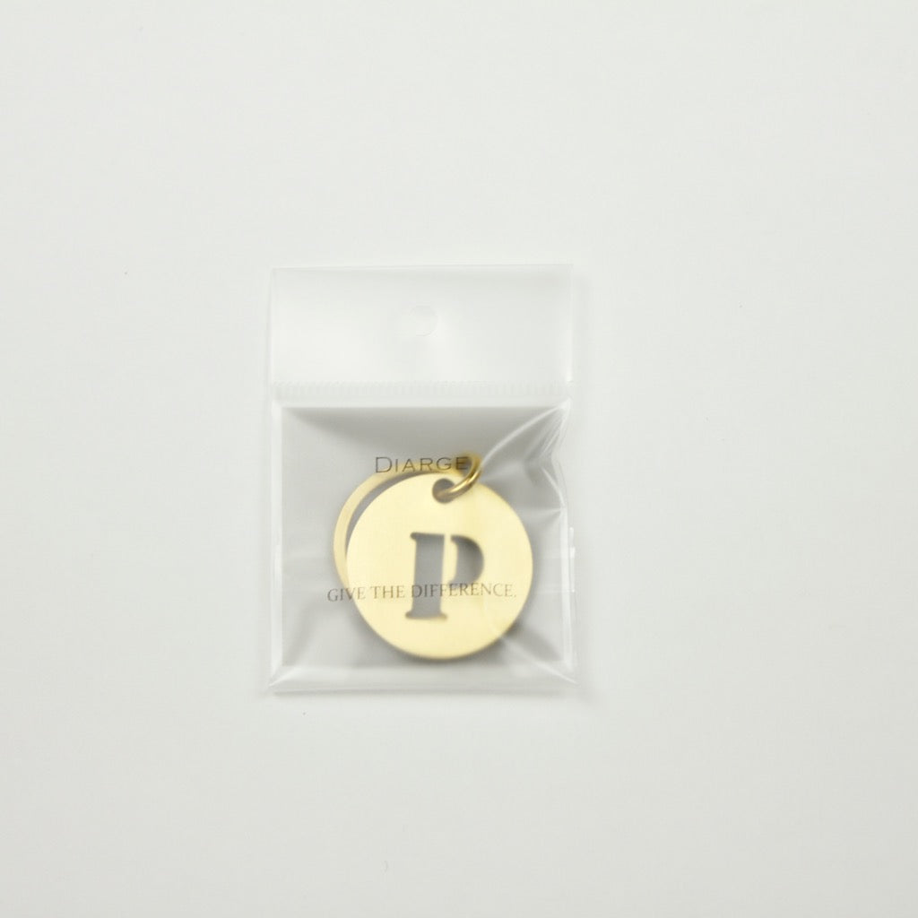 BRASS ALPHABET KEYRING 13927 GD (真鍮製アルファベットキーリング)