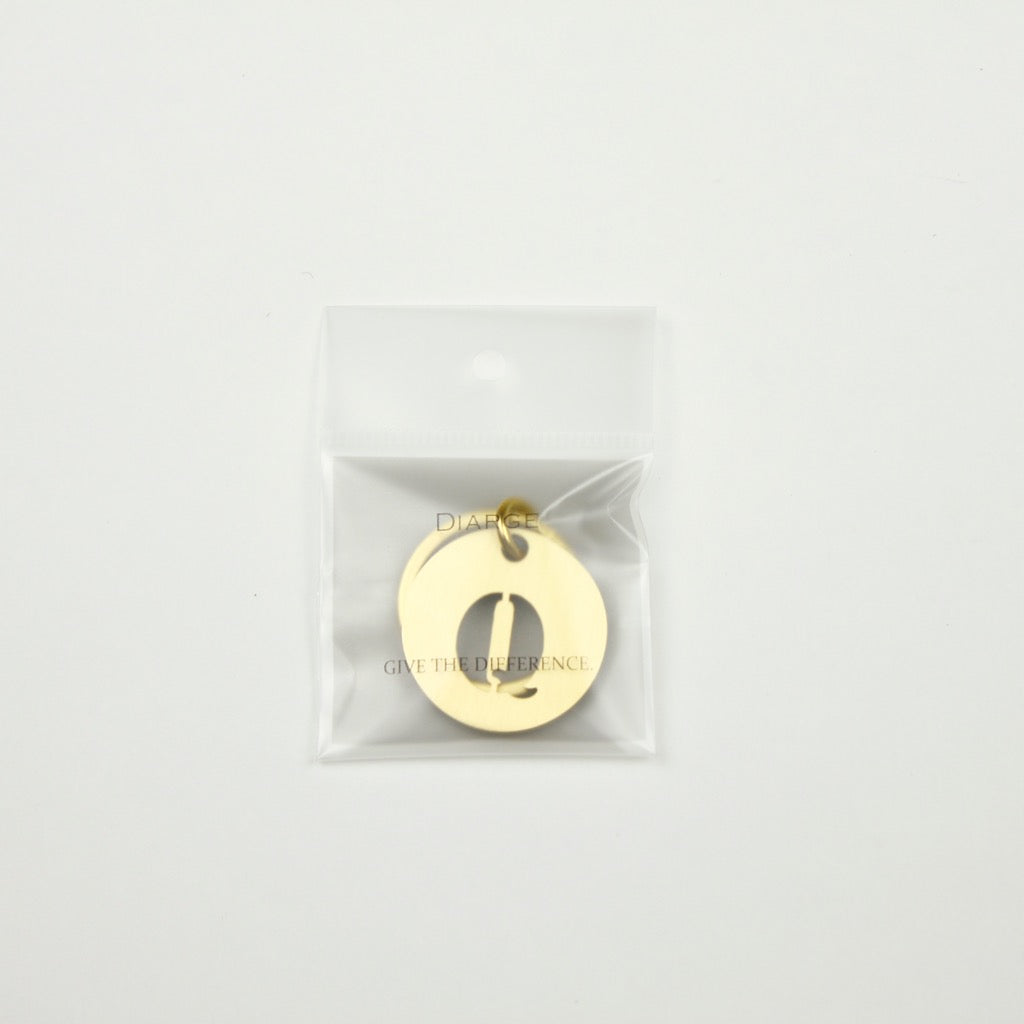 BRASS ALPHABET KEYRING 13927 GD (真鍮製アルファベットキーリング)