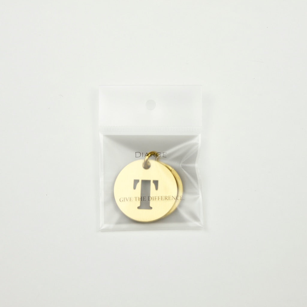 BRASS ALPHABET KEYRING 13927 GD (真鍮製アルファベットキーリング)