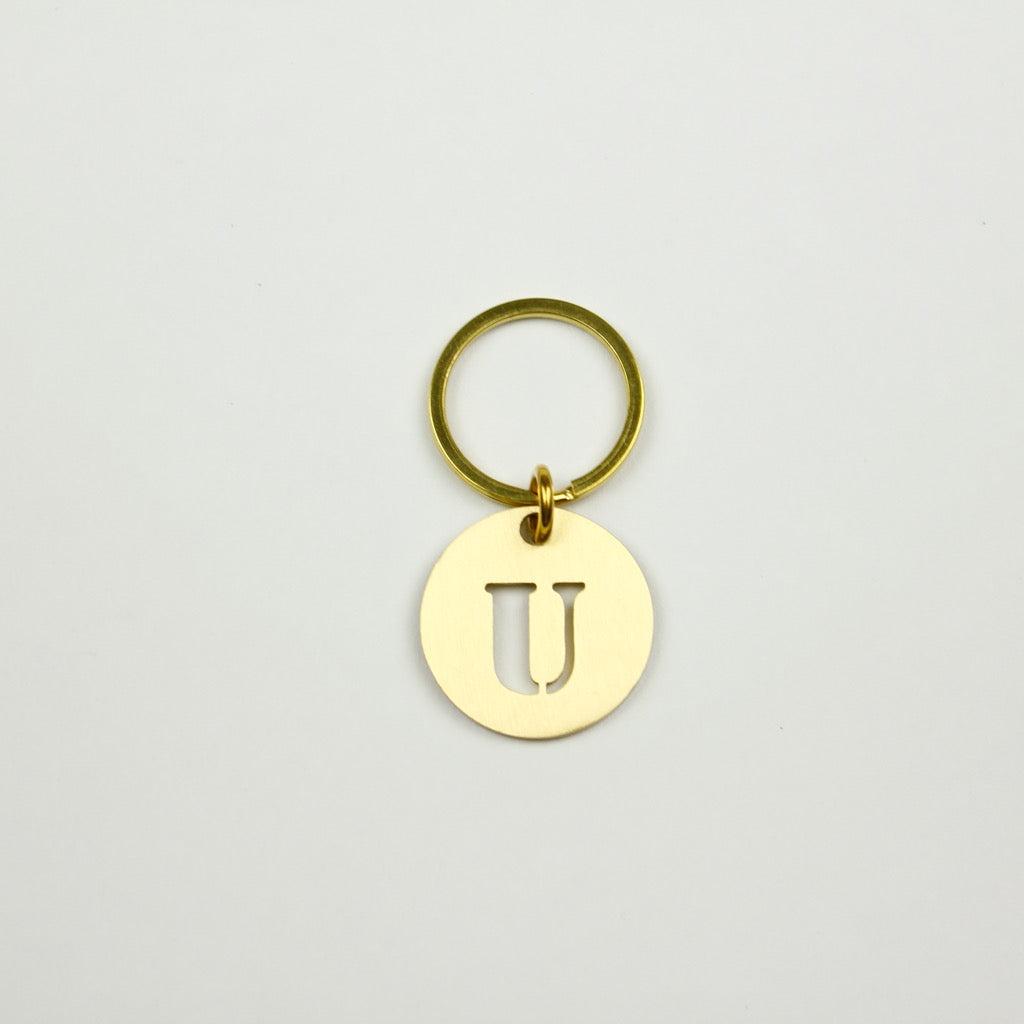 BRASS ALPHABET KEYRING 13927 GD (真鍮製アルファベットキーリング)