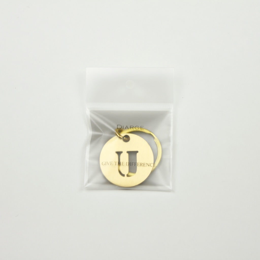 BRASS ALPHABET KEYRING 13927 GD (真鍮製アルファベットキーリング)