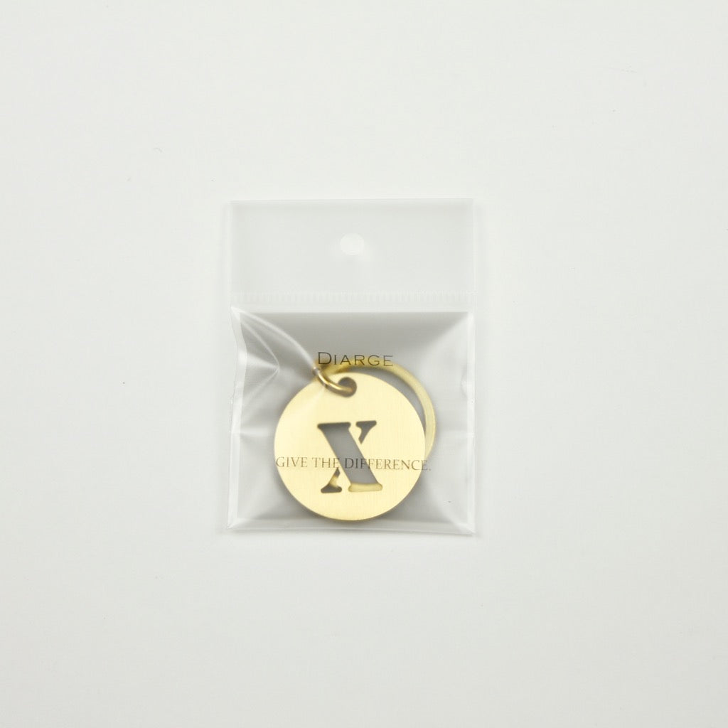 BRASS ALPHABET KEYRING 13927 GD (真鍮製アルファベットキーリング)